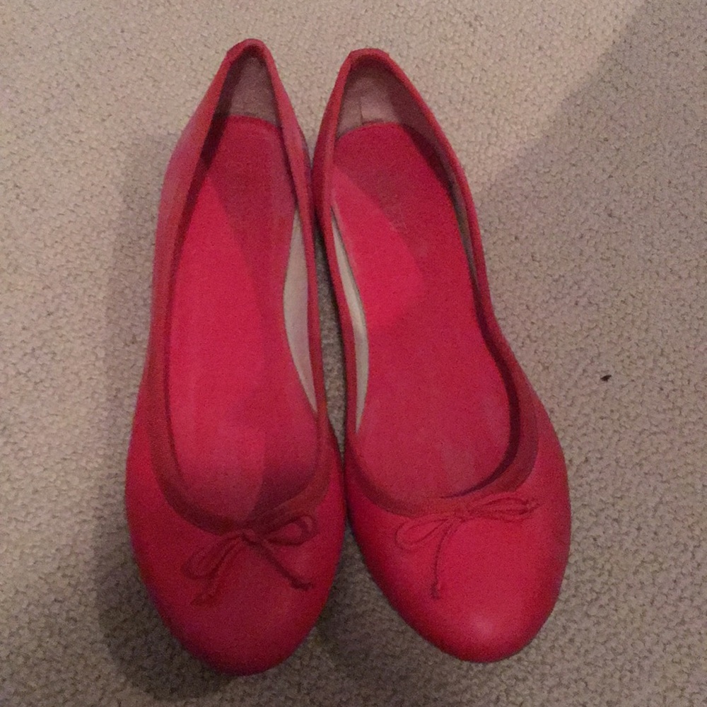 Jcrew red ballet flats 9.5